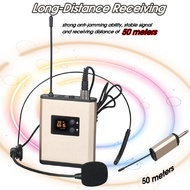 Professional UHF Wireless Microphone Headset Mic Transmitter Microphone System for Loudspeaker Teacher Tour Guide Voice