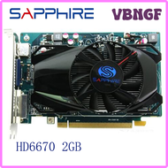 การ์ดจอ HD6670แซฟไฟร์ VBNGF 2GB สำหรับ AMD GPU Radeon HD 6670 GDDR3การ์ดแสดงผล128bit เกมคอมพิวเตอร์ส