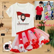 Baju Agustusan Anak Perempuan / Baju Hari Kemerdekaan 17 Agustus Merah Putih