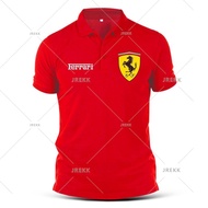 Corak Warna Solid F169 Ferrari POLO 3d printing Shirt Moisture Wicking Car Racing T Group Service Pr