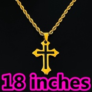 God Bless !!  BEST SELLER Cross Necklace For Men With Rope Chain 18K Gold Plated Necklace For Men Tw