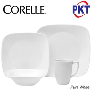 Corelle 16pc/24pc Square Dinnerware Set Winter Frost White [Pure White]