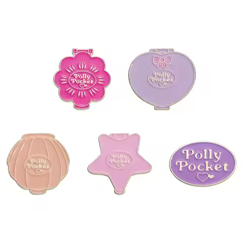 Lapel Badges Polly Pocket; Enamel Pins Fish Brooches Decorative Backpack Clothes Lapel Badges Funny 