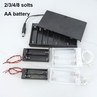 2 3 4 Slots ports AA Battery transparent black 2xAA 3xAA 4XAA 8AA Power Storage Case Box Holder Lead
