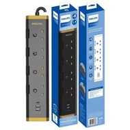 飛利浦 Philips CHP4745BB 3米四位獨立開關USB電拖板 香港行貨