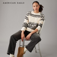 American Eagle Fair Isle Cable-Knit Crewneck Sweater เสื้อ สเวตเตอร์ ผู้หญิง คอกลม (EWSH 034-1058-00