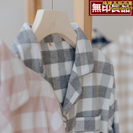 秋冬男磨毛2023新款無印良品睡衣女法蘭絨套裝情侶大尺碼純棉家居服