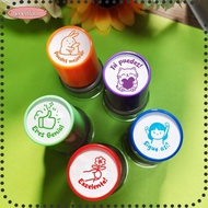 LIKE 5Pcs Spanish Seal, Cute Animals Encourage Students Teacher Seal Stamp, Cartoon Set Award Durabl