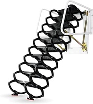 Wall Mounted Attic Ladder Folding Ladder Zhen Alloy Loft Ladder Non-Slip Steps 800kg/1763lb Pull Dow