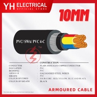 [LOOSE CUT] 10mm² x 2C /3C /4C /5C SWA PVC Armoured Cable / Underground Cable - SIRIM APPROVE