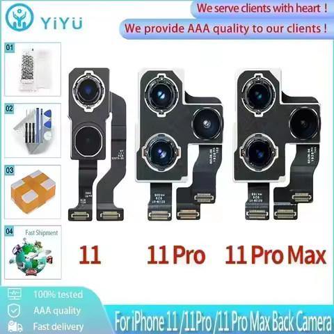 For iphone 11 11PRO Max XS Max XR Back Camera Rear Main Lens Flex Cable Camera Tested Function Perfe