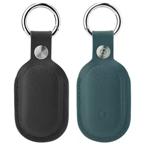 for Smarttag2 Case Keychain Genuine Leather Samsung SmartTag Case for Galaxy Smart Tag 2 Holder Keyr