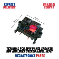 Terminal PCB 2Pin Panel Speaker Box Amplifier Stereo Kabel Jepit