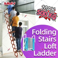 Folding stairs stair (Manual) Loft Ladder Attic staircase Tangga Lipat household Fire Stairs telesco