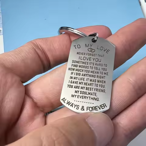 1pc Personalized Stainless Steel KeychainTo My Love Keychain