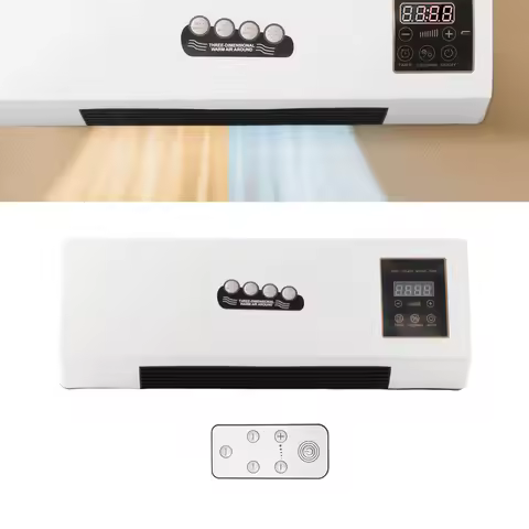 Electric Wall Heater Small Heater Fan Portable Wall Mounted Electric Heater Hot Fan for Bathroom Bed