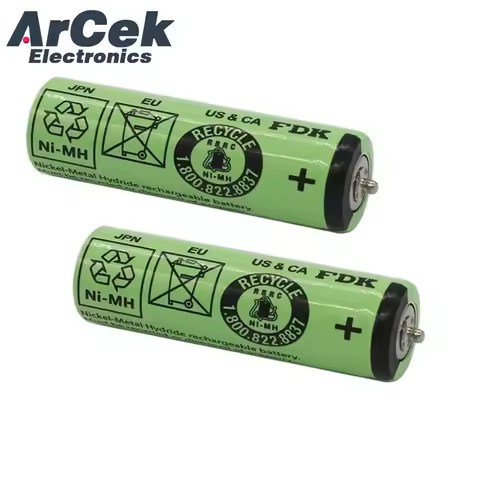 2PCS FDK NI-MH 1.2V 1000mAh Battery with Pins for Braun Shaver S3 320S-4 340S-3 350CC-5 5776 5779 57