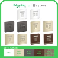Schneider Electric AvatarOn- 1Gang RJ45 Data Cat6 (E8331RJS6) | 2Gang RJ45 Data Cat6 (E8332RJS6)