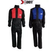 X-DOT RAIN COAT RC08 - Baju Hujan High Quality Rain Coat Motorcycle - Red / Blue