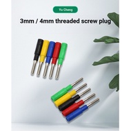 C3mm/4mm Threaded Screw Plug Copper Test Jack Terminal Row Test Jack Threaded Matching UK