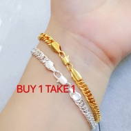 BUY 1 TAKE 1 925 silver bracelet +Bangkok gold bracelet
