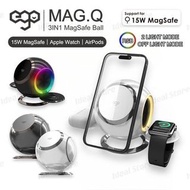 旺角門市發售 [原裝行貨 1年保養] Ego Mag.Q @ 3in1 15W MagSafe 充電座｜無線充電座｜Watch充電器｜磁吸充電