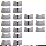 20Pcs 24mmx11mmx10mm Console Mixer Slider Fader Knobs Replacement for Potentiometer Gray Knob Black 