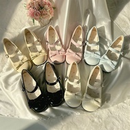 Xiaofu Low-heeled lolita lolita lolita Toe lo Shoes Cute lolita Shoes French Small Leather Shoes