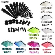 [SharprepublicefMY] 36pcs Wholesale G-00G Acrylic Ear Gauges Stretching Kit Tapers  wit Rubber