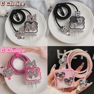 For XIAOMI Charger Protector 33W MDY-14-EL USB Silver Bow 5in1 set charger cover for redmi  67w 90w-