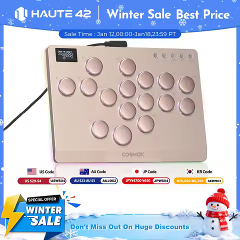 Haute42 Aluminum Alloy Hitbox Leverless Arcade Stick Fighting Game Hitbox Controller For PC/Ps4 /Ps5
