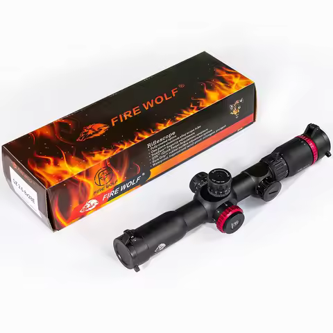 FIRE WOLF 2.5-8X28 FFP Hunting Scope Double Cross Red and Green Focusing Tactical Optical Scope Snip