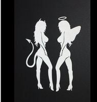 Angel and devil reflective decal stickers car and motorcycle waterproof paste
