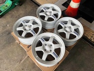 velg Te37 seken/bekas ring 16 lebar 7 et 38 putih pcd 4x100 cocok buat jazz,Yaris,freed