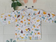 Kualitas Premium - 3 PCS Baju Bayi Baru Lahir Lengan Pendek SNI AIRIN WARNA DAN DASAR PUTIH MOTIF