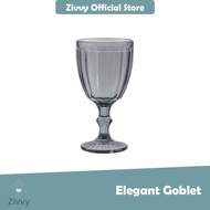 6pcs Set Elegant Goblet Glass | Crystal-Style Wine & Water Glass | Glassware for Home & Parties | Wi