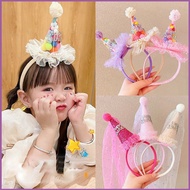 HT5 Cute Hair Hoop Crown Decoration Princess Hair band Children Birthday Party Headwear Cake Headban