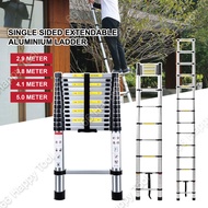 2.9m / 3.8m / 4.1m / 5m Single Sided Extendable Telescopic Aluminum Ladder Lightweight Foldable Alum