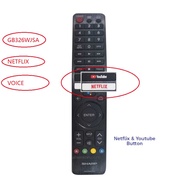 GB326WJSA For SHARP AQUOS Smart TV Voice Remote Control  YouTube Netflix App 2T-C50 2T-C50BG1I 2T-C4