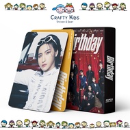 55pcs ATEEZ《BIRTHDAY》Red Curtain LOMO Card Set Collection Kpop Photocard Kad Foto