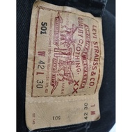 LEVIS 501 USA BLACK W42L30