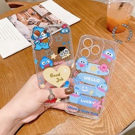 CLEAR CASE MOTIF BLUE FISH COMPATIBLE FOR OPPO A60 A71 A74 A76 A78 A83 F1S F5 F7 F11 RENO 3 4 4F 5 5