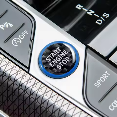 Carbon Fiber Car Engine Start Stop Button switch Knob Cover Sticker For BMW G20 F40 i3 i4 F44 G22 G2