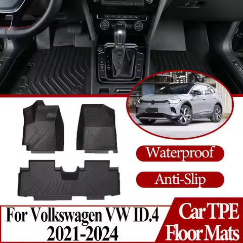 TPE Material For Volkswagen for VW ID.4 2024 ID.5 GTX Pro 2021-2023 Car Floor Mats Anti-slip Foot pa
