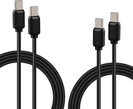 JuSoFU USB-C to USB-C Cables, 2 Pack, 6 Feet (185cm), for iPhone15/iPad/iPad Mini/iPadAir, Samsung G