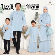 NEW ARRIVAL / KURUNG UZMA & KURTA UZAIR SEDONDON / ASH BLUE / BAJU RAYA 2023 / FAMILY SET / KURUNG S