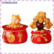 [chiwanji4x] Lucky Piggy Bank 2024 Spring Festival Gift Storage Jar Lovely Home Decor Money Bank for
