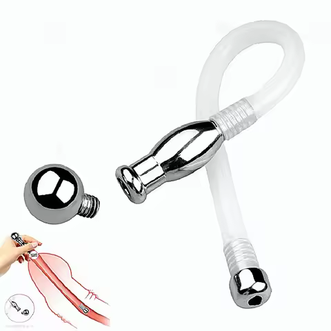 Curved Tip Stainless Steel Urethral Catheter Delivers BDSM Medical Metal Sounding Rod Functionality