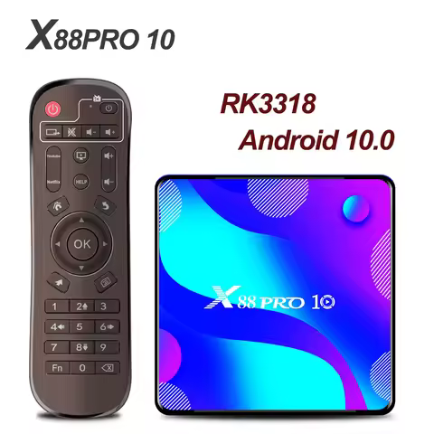 X88 Pro Android 10 TV BOX Rockchip RK3318 2.4G&5.8G Wifi 32G 64G 128G 4k 3D HDR+ BT4.0 High Qualty V