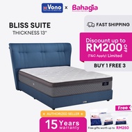 Vono Hotel Collection Bliss / Elegance / Luxe Suite Mattress Free 2 Pillow + 1 Mattress Protector ~13inch Tilam